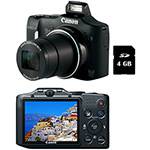 Câmera Digital PowerShot SX160 Preta 16MP, 16x Zoom Óptico + Cartão de 4GB - Canon