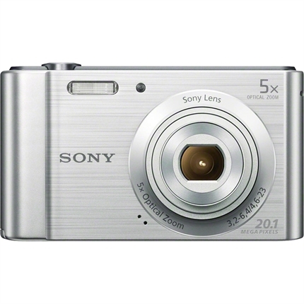 Camera Digital Prata 20.1Mp Dsc-W800s Sony