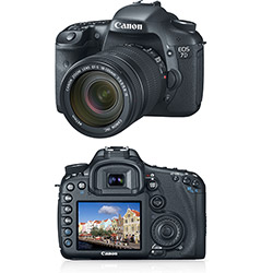 Câmera Digital Profissional Canon DSLR EOS 7D 18 MP Lentes EF-S 18-135 F/3.5-5.6 IS Preta