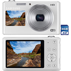 Tudo sobre 'Câmera Digital Samsung DV150 Smart 16.1MP, Foto Panorâmica, Grava em HD, Wi-Fi, Branca, 5x Zoom Óptico, Cartão de Memória 4GB'