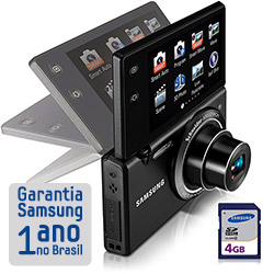 Tudo sobre 'Câmera Digital Samsung MV800 16.1MP Preta C/ 5x de Zoom Óptico Cartão 4GB Preta'