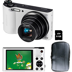 Câmera Digital Samsung WB150F 14.2MP C/ 18x de Zoom Óptico Cartão 8GB Branca