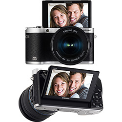 Câmera Digital Semi-Profissional Samsung Smart NX300M 20.3MP Preta