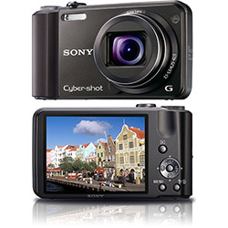 Câmera Digital Sony Cyber-Shot DSC-H70 16.1MP C/ Zoom Óptico 10x Preta