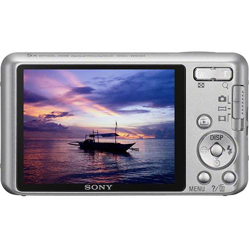 Câmera Digital Sony Cyber-Shot DSC W630 16.1MP C/ 5x de Zoom Óptico Cartão 8GB Prata