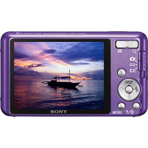 Tudo sobre 'Câmera Digital Sony Cyber-Shot DSC W630 16.1MP C/ 5x de Zoom Óptico Cartão 8GB Violeta'