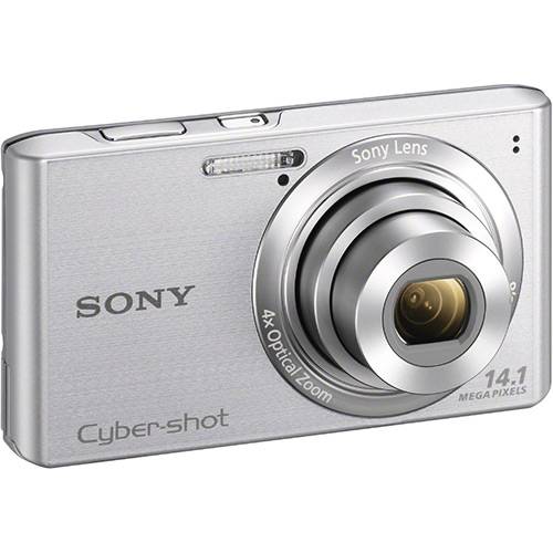 Câmera Digital Sony Cyber-Shot DSC W610 14.1MP C/ 4x de Zoom Óptico Cartão SD de 4GB Prata