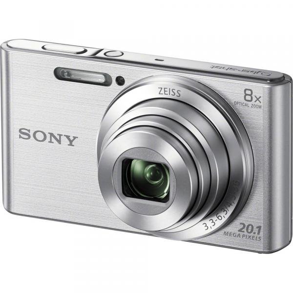 Câmera Digital Sony Cyber Shot W830 20.1MP Zoom Óptico 8x - Prata