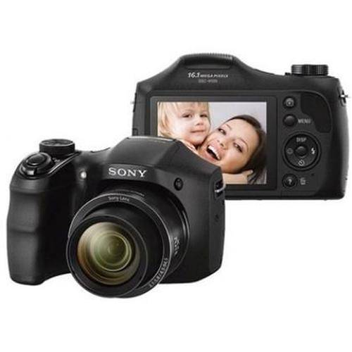 Camera Digital Sony Dsc-H100/B Preta 16.1mp Zoom Optico de 21x Lcd 3.0 Detector de Face e Sorriso