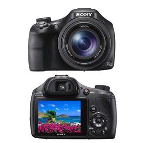 Câmera Digital Sony DSC-HX400 Preta - 20.4 MP, LCD 3.0", Zoom Óptico 50x, Lentes Carl Zeiss, Foto 3D, Menu Diversão, Wi-Fi, NFC e Vídeo Full HD