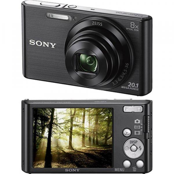 Câmera Digital / Sony / DSC-W830 / 20.1MP / LCD de 2,7/ Vídeos em HD / Zoom Óptico de 8X - Preta