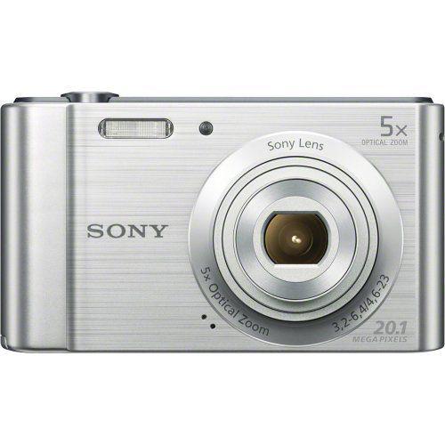 Camera Digital SONY DSC-W800 20.1MP HD Zoom Optico de 5X LCD de 2,7" Prata