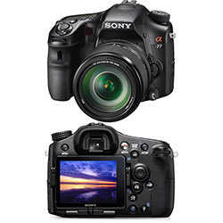 Tudo sobre 'Câmera Digital Sony DSLR Alpha SLT-A77V 24.3MP C/ Lente Intercambiável 18-135mm'