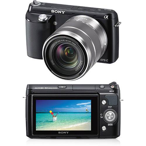 Tudo sobre 'Câmera Digital Sony NEX-F3B 16.1 MP Lente Intercambiável 18-55mm Preta'