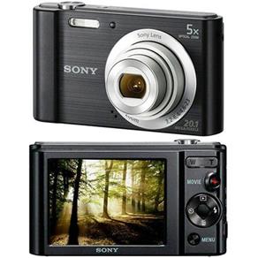 Câmera Digital Sony W800 Preta 20.1MP, 5x Zoom Óptico