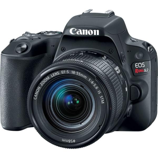 Câmera DSLR Canon EOS Rebel SL2 com Lente 18-55mm IS STM