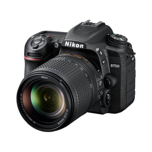 Câmera DSLR Nikon D7500 20.9MP, Lente AF-S 18-140mm VR + Bolsa + Tripé de Mesa + Memória 32GB Classe