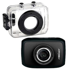 Câmera e Filmadora Digital Bright 0372 Sport Cam Preta - 5.0MP, LCD 1,77", Case à Prova D’água e Grava Vídeo em HD