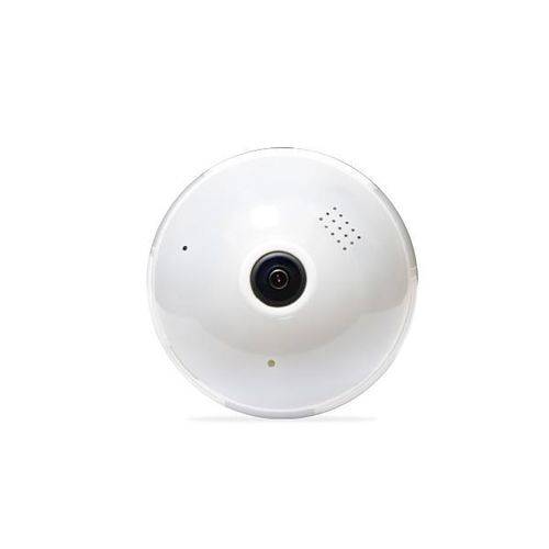 Câmera Espiã Quanta QTLCW360I Tipo Lâmpada com Wi-Fi/360º de Visão - Branco