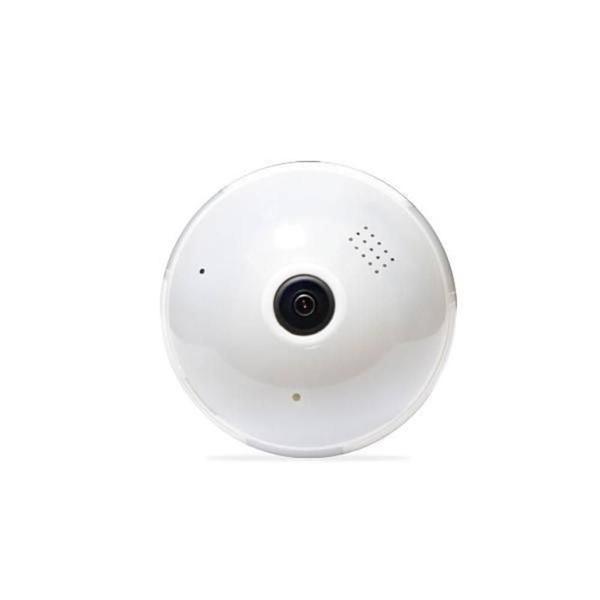 Câmera Espiã Quanta QTLCW360I Tipo Lâmpada, Wi-Fi, 360º de Visão - Branca