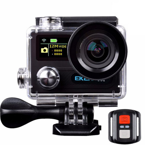 Câmera Esportiva Eken H8r Original 4k 30Fps 12mp Controle Remoto Wifi Lente 170 Graus Á Prova D'água 30m - PRETA