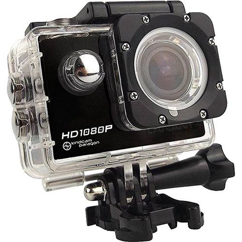 Câmera Esportiva Kindcam Explorer Paragon Alta Definição Hd 1080 12MP com Grande Angular e Kit de Acessórios - Preto