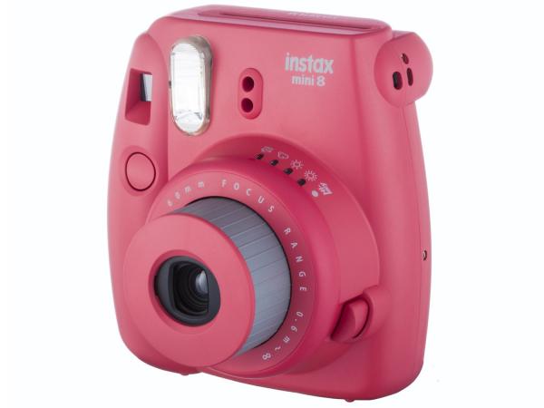 Câmera Instantânea Fujifilm Instax Mini 8 - Framboesa Flash Automático