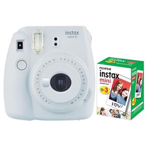 Câmera Instantânea Fujifilm Instax Mini 9 Branco Gelo + Pack 30 Fotos