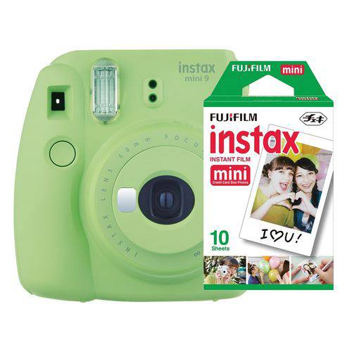 Tudo sobre 'Câmera Instantânea Fujifilm Instax Mini 9 Verde Lima + Pack 10 Fotos'