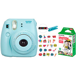 Câmera Instantânea Fujifilm Kit Festa Instax Mini 8 - Azul