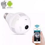 Camera Ip De Segurança Lampada Vr Cam 360° Wifi Full Hd