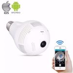 Camera Ip De Segurança Lampada Vr Cam Panorâmica Wifi 360°