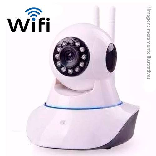 Câmera Ip Sem Fio Wifi Hd 720p Robo Wireless, com Áudio, Grava em Cartão Sd, com 2 Antenas e Visão N