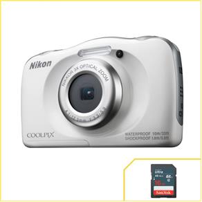 Câmera Nikon à Prova D`água Wifi Coolpix W100 Branca