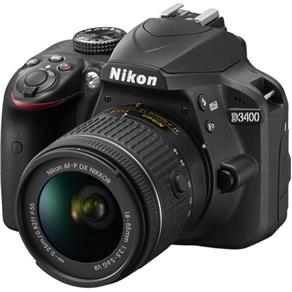 Câmera Nikon D3400 com Lente 18-55mm F/3.5-5.6 Vr