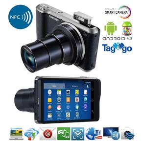 Câmera Samsung Galaxy GC200 Preta – 16MP, LCD 4.8”, Android 4.3, Mobile Link, Zoom Óptico 21x, Remote Viewfinder, Wi-Fi e Video Full HD