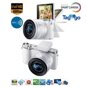 Câmera Samsung Smart NX3000 Branca – 20.3MP, LCD Móvel 3.0”, NFC Tag&Go Mobile Link, Photo Beam, Remote Viewfinder, Mobile Link, Wi-Fi e Vídeo Full HD