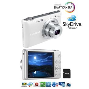 Câmera Samsung Smart ST150F Branca - Wi-Fi Embutido, 16.2 Megapixels, 5x Zoom Óptico, Vídeos HD, Estabilização Digital de Imagem + Cartão 4GB