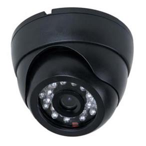 Câmera Segurança Formato Dome 24 Leds Infravermelho 20 Metros Ccd Digital 600 Linhas- Preta