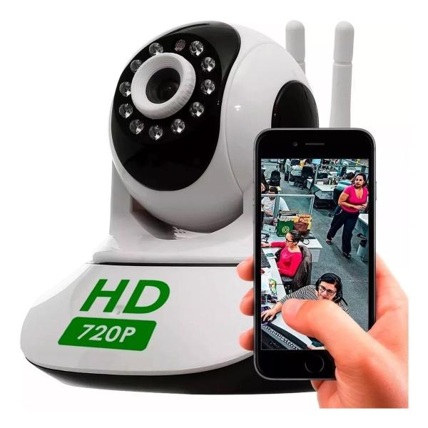 Câmera Segurança Ip Hd 720p Sem Fio Wifi P2p Áudio Cartão Sd - B2t