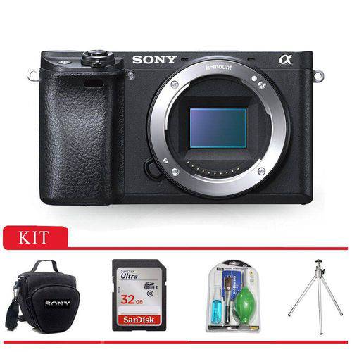 Câmera Sony A6300 4k Corpo, Bolsa Sony, Tripé, Cartão 32gb, Kit Limpeza