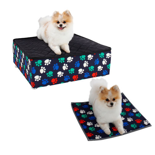 Caminha Box Pet + Colchonete Almofada Cachorro e Gato Courvin