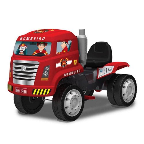 Caminhão Bandeirante Bombeiro com Pedal - Vermelho - 458