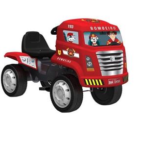 Caminhão Bandeirante Bombeiro com Pedal - Vermelho