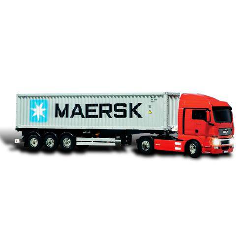 Tudo sobre 'Caminhão Rc Man Tgx 26.540 6x4 Xlx 1/14 + Carreta Rc Container Maersk 40ft 1/14 Tamiya'