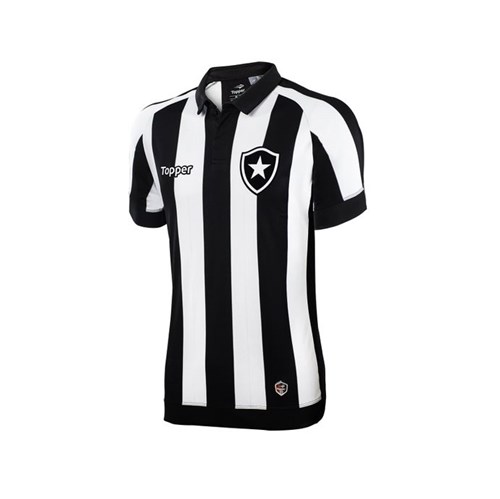 Camisa 1 Sn Topper Botafogo 2017 Preto/Branco - G