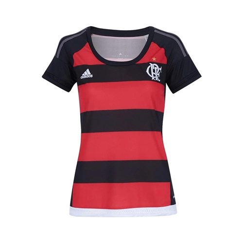 Camisa Adidas Flamengo Feminina Rubro-Negra 2015 S12962 (P)
