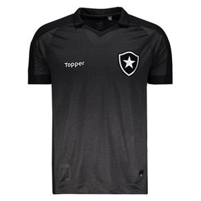 Camisa Botafogo II 17/18 S/Nº Torcedor Topper Masculina - EG - Preto