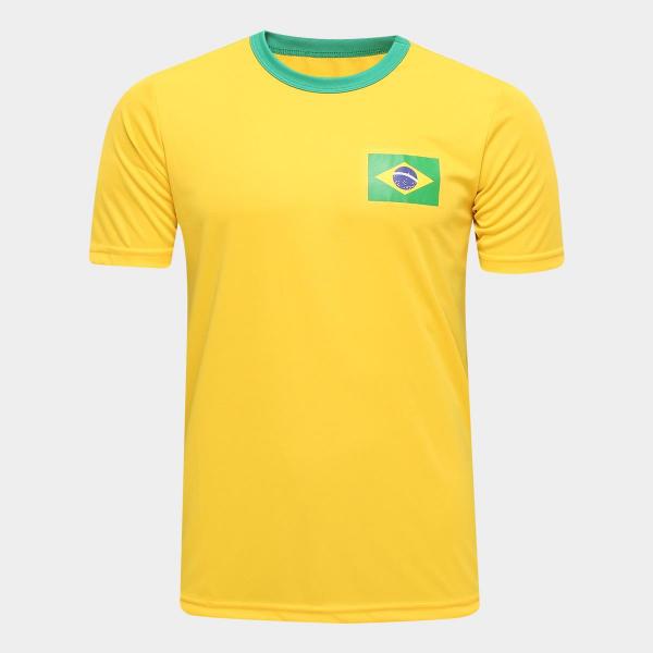 Camisa Brasil Torcedor Masculina - Natural Cotton