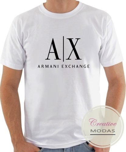 Camisa Camiseta Personalizada Armani Exchange (Branco, M)